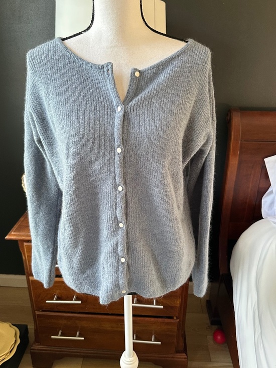 Sezane Sweaters - Sezane Blue Gray Cardigan - Sz - S